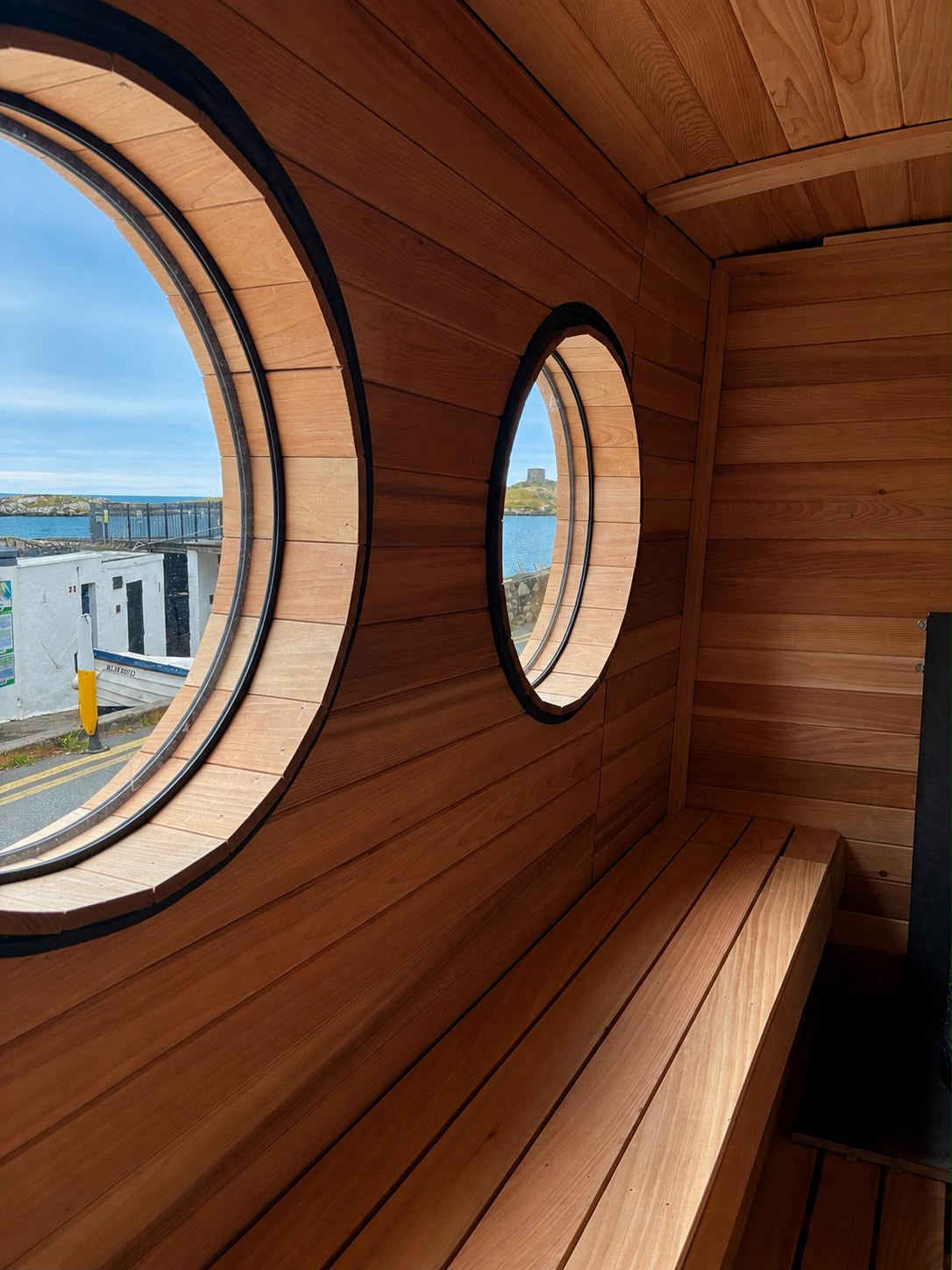 Timber sauna interior